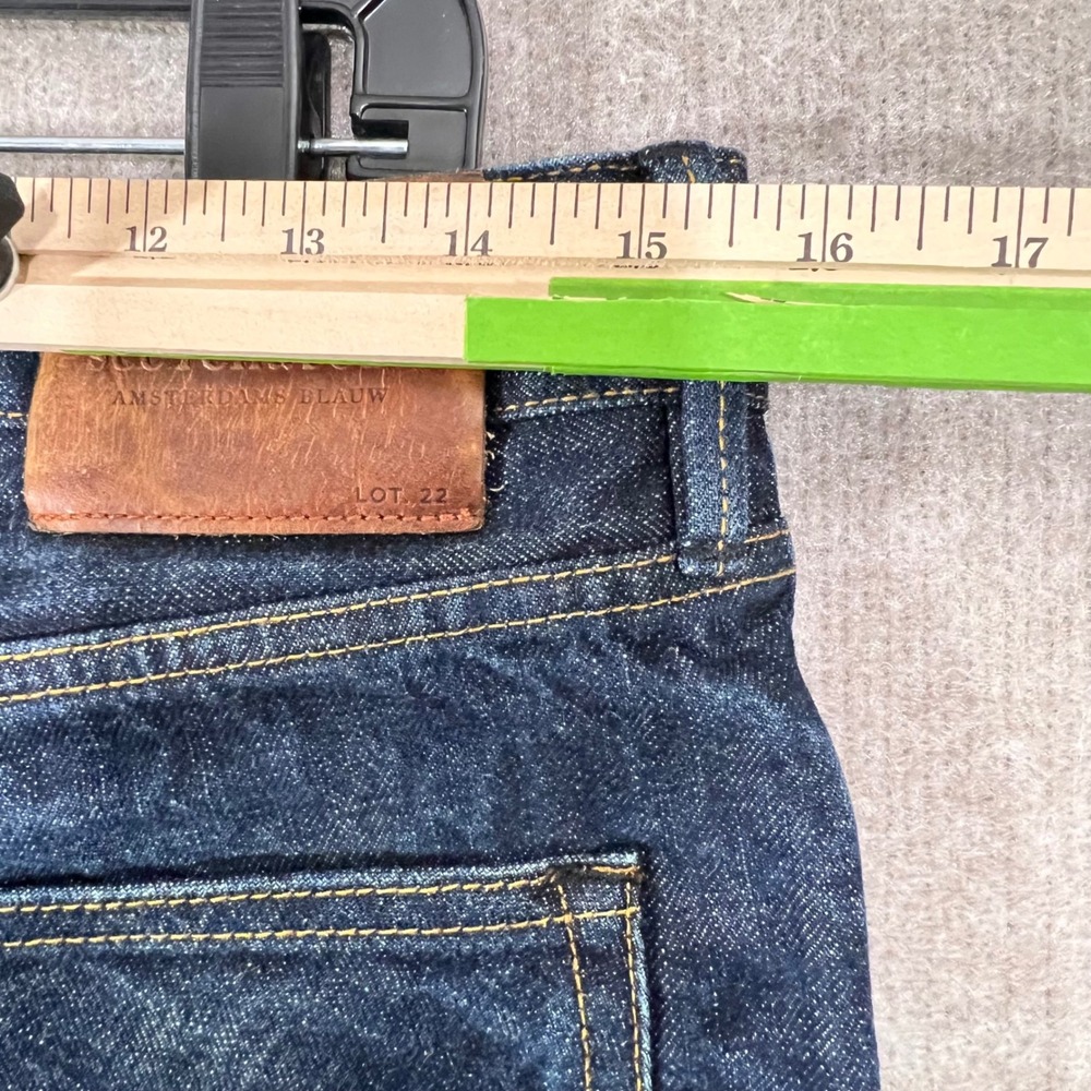 Scotch Soda Amsterdam Blauw Lot 22 Selvedge Dark Slim Fit Denim Jeans Mens 32x32 - Picture 3 of 16